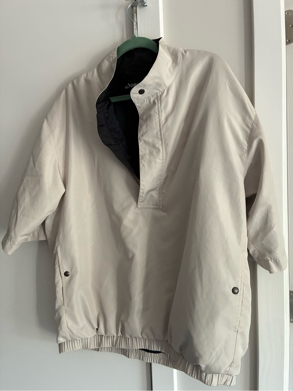 FootJoy Cream Pullover Windbreaker with Black Lining